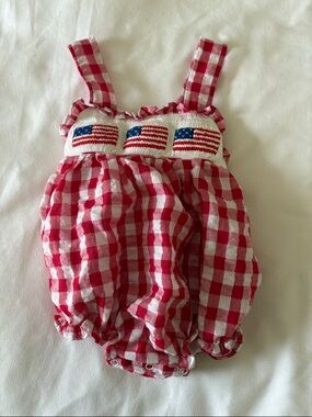 Smockingbird American Glag Bubble - 3 Months